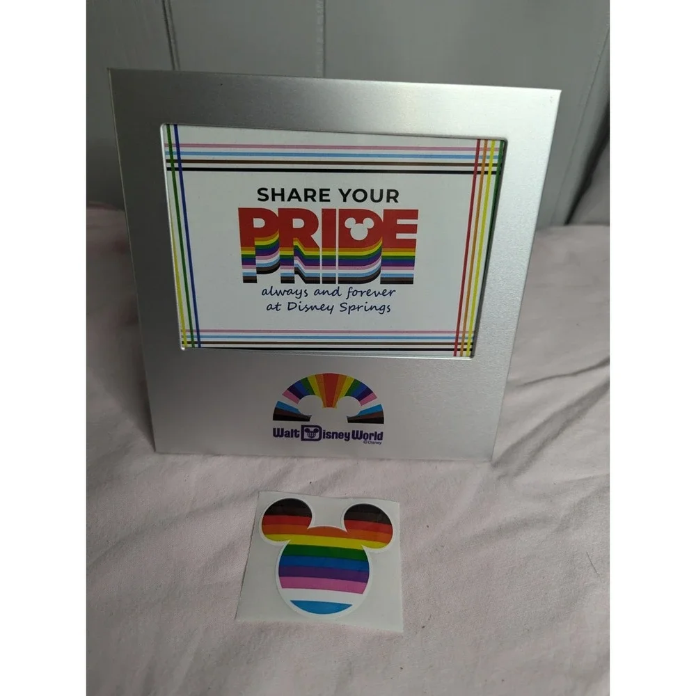 4x6 Walt Disney World Share‎ your pride rainbow photo picture frame NEW